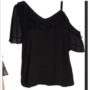 1.STATE Yoryu Single Cold Shoulder Blouse